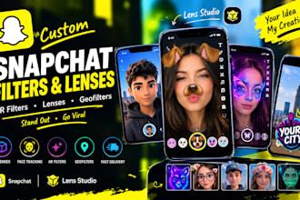 create custom snapchat filters, ar lenses and lens studio effect