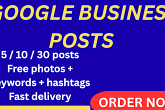write SEO optimized google business posts gmb posts