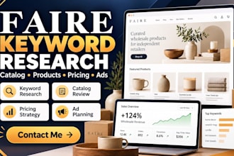 faire keyword research faire wholesale catalog faire products faire pricing ads