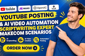 automate your youtube posting, scriptwriting and video creation with makecom
