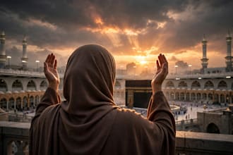 create ai aesthetic islamic thumbnail