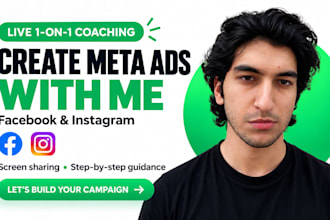 help you create facebook and instagram ads in a live 1v1
