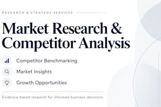 conduct market research and competitor analysis for your business