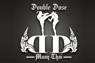 design premier muay thai kickboxing gym logo