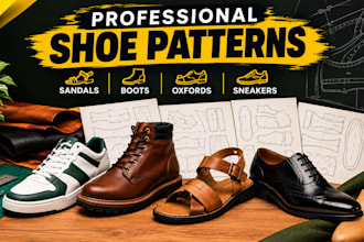 create custom shoe patterns for sneakers boots sandals and oxfords