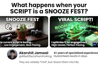 be script writer for youtube video script writing