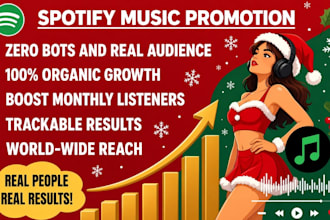 promote christmas decembermusic on spotify with zero bots with playlist pitching