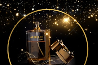 design luxury perfume bottle labels and packaging