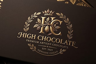 design high chocolate packaging logo for company