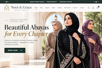 design abaya shopify islamic clothing hijab store modest fashion website