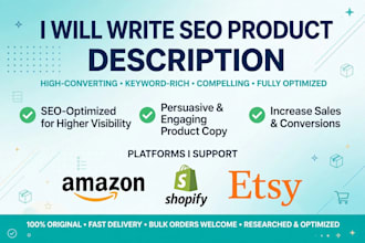 write converting amazon product description and bullet points