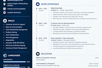 write professional ats CV for canada, dubai, pakistan jobs