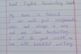 write neat handwritten assignments