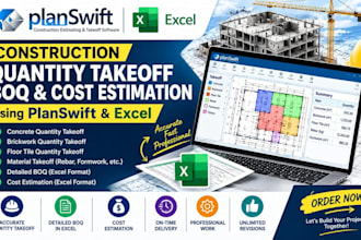 do  quantity takeoff, boq and cost estimation using planswift