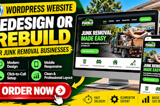 redesign or rebuild wordpress websites for junk removal businesses