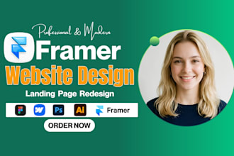 design a modern responsive framer website or landing page for saas startups