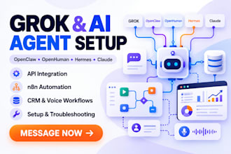 setup claude youtube muse jev ai astra grok bot xai openclaw API integration n8n