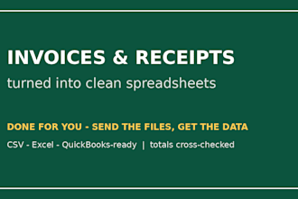 extract your invoices and receipts into a clean spreadsheet