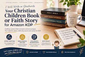 be the christian ghostwriter for your children book faith story or kids workbook