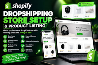 set up your shopify dropshipping store and add products