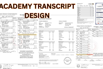 high school, college and university transcript design, ged certificate template