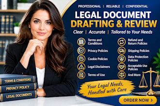 draft terms and conditions, privacy policies, cookie policies and disclaimers