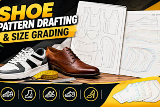 create custom shoe patterns with grading for multiple sizes