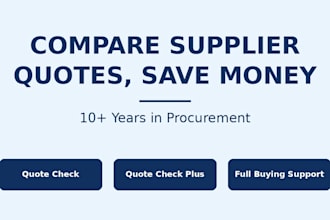 compare three supplier quotes and tell you which one to pick