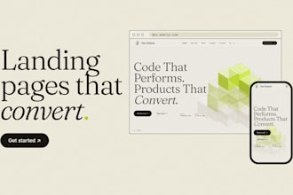 design and build a high converting landing page for your app, saas or startup