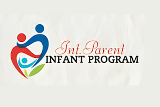 do creative school, baby shop, day care, child care and kids logo