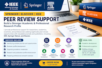 support with ieee, springer, and elsevier peer review invitation for eb1a o1 eb2