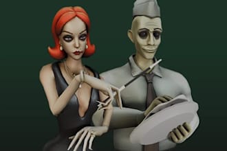 create 3d stylized characters