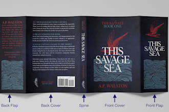 design and format a print ready hardcover dust jacket and paperback cover