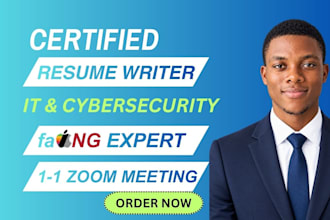 write an ats optimized IT and cybersecurity resume
