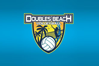 design doubles beach volleyball club logo for you