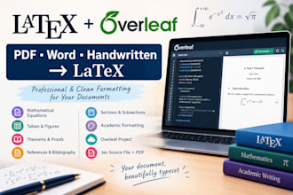 convert documents to latex and overleaf