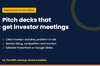 create an investor pitch deck for your startup