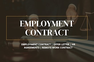 draft custom employment contracts, offer letters, and HR agreements
