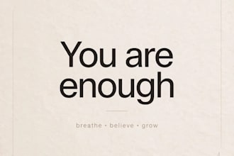 design aesthetic motivational quote poster and instagram