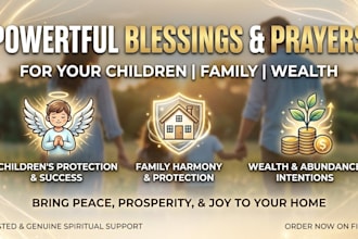 perform a custom wealth and abundance blessing for your home and family