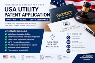 be your usa ip and patent agent patent attorney for utility patent application