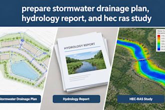 prepare stormwater drainage plan, hydrology report, and hec ras study