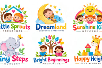 design a professional baby, preschool, kids, daycare, children nursery logo