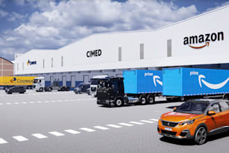 design storage warehouse plan, distribution facility center, industrial factory