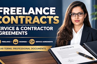 write a freelance contract, service agreement, and contractor agreement