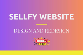 design and redesign sellfy website design