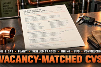 write an offshore oil and gas resume for rig and marine jobs