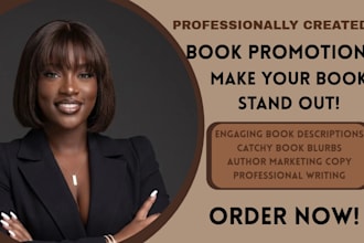 write engaging book promotion content and author marketing copy