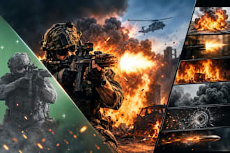 create and composite realistic muzzle flash and cinematic gunfire vfx