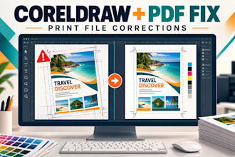 fix and prepare coreldraw and pdf files for print